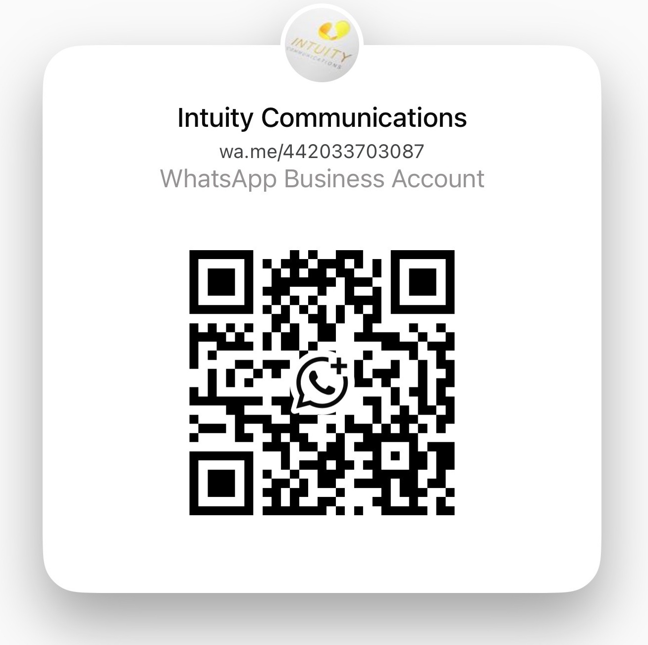 QR code for Intuity Communications